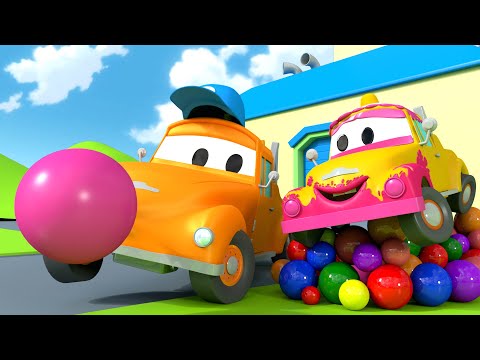 Klein Tom - Tom der Abschleppwagen und seine Autowaschanlage in Car City 💧  Cartoons für Kinder