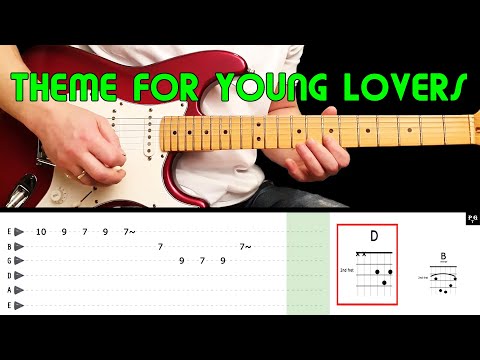 THEME FOR YOUNG LOVERS - Guitar lesson (with tabs & chords) - The Shadows