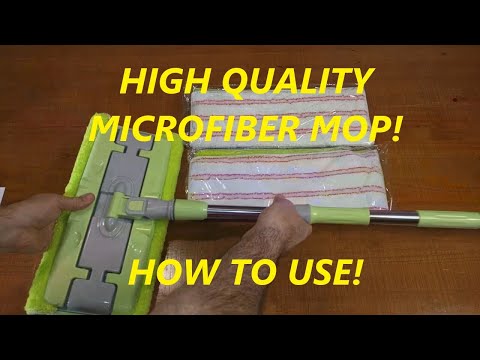 HIGH QUALITY  Microfiber Floor Mop with Extension Handle with 3 washable Pads REVIEW