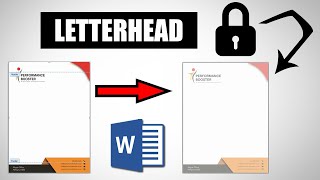 How to LOCK Letterhead image in MS Word 2010 || MS WORD Tutorial