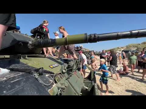 Leopard 1 tanks and M113 on the beach in Denmark - Vejers Strand 2022 - Leopard 1A5 tank