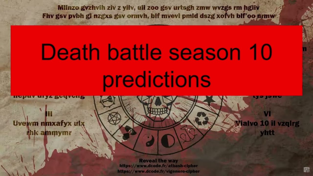 DEATH BATTLE season 10 predictions