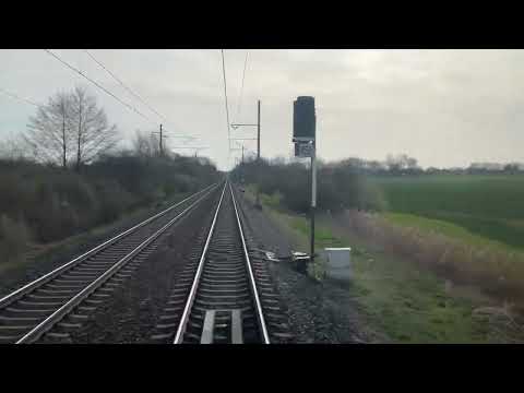 Train cabview line Ex3 Pardubice Hlavni nadrazi - Brno Hlavni nadrazi