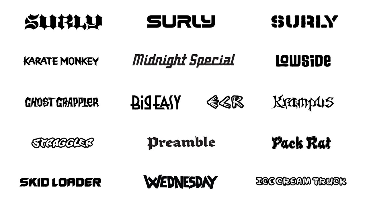 Surly Bike Name Decals