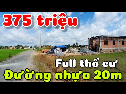 Còn 2 lô đất 5x47 đường nhựa 20m full thổ cư giá 375 triệu gần UBND xã Long Thuận Bến Cầu Tây Ninh