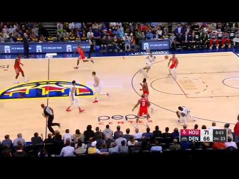 Gary Harris Finishes Weird Play with Steal and Score (Nuggets vs Rockets, 11/13/2018