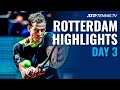 Pospisil Stuns Medvedev; Auger-Aliassime and Monfils Advance | Rotterdam Day 3 Highlights