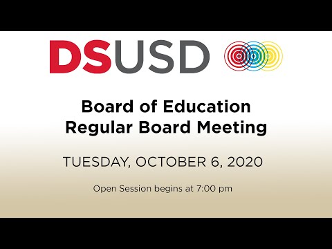Regular Board Meeting of October 6, 2020