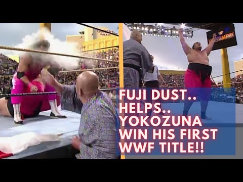 Yokozuna Wins First WWF Title!! Yokozuna vs Bret Hart |WWF Title| Wrestlemania 9| Wrestling Rewind