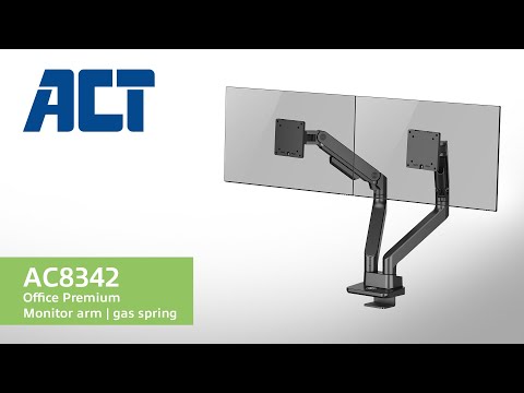 ACT Monitor arm 35" office premium, gas spring, 2 monitoren