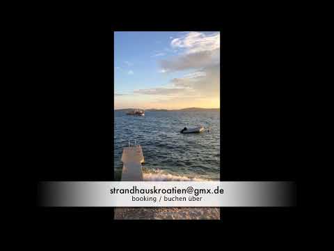 Strandhaus Kroatien - Abend nach der Bootstour am Hausstrand