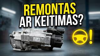  E91 elektrinės vairo kolonėlės remontas/ keitimas