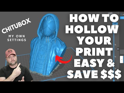 Easy way to Hollow your Resin 3D PRINT and save Money- Chitubox