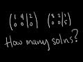 Zero One Or Infinitely Many Solutions Passing Linear Algebra