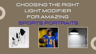 Dramatic Sports Portraits - The BEST Modifiers