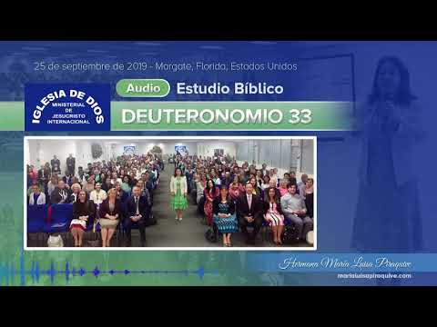 Audio: Estudio Bíblico Deuteronomio 33 - Hna. María Luisa Piraquive