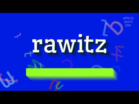 RAWITZ - HOW TO PRONOUNCE RAWITZ? #rawitz