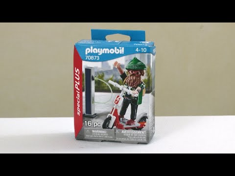 Playmobil unboxing : The hipster on an electric scooter (2022) - 70873