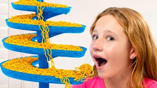 Nastya and her friends demonstrate tricks for healthy eating