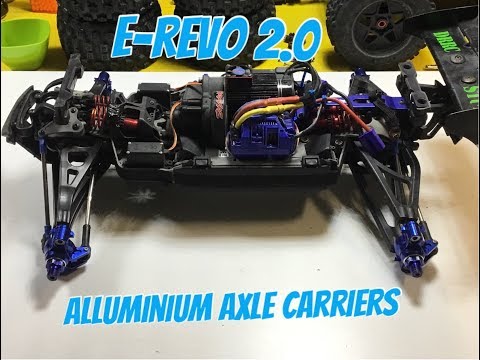 Traxxas E-Revo 2.0 Axle Carriers F/R and Rear Shock absorber GPM for  ( DRRC Stunt )