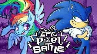 Cover art for epic pixel battle - sonic vs rainbow dash