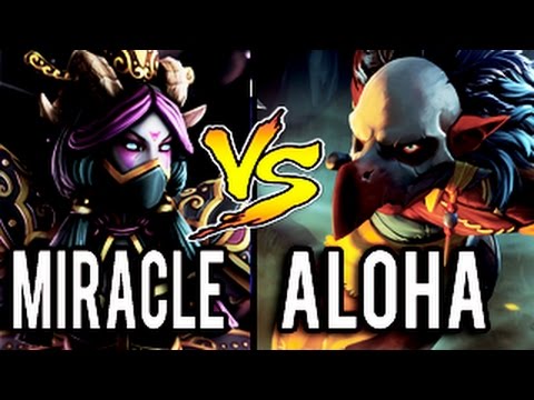 Miracle- Noob Templar Assassin vs Top 3 MMR Alohadance Troll Warlord 9k MMR Fight Dota 2