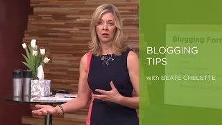Business Blogging Tips from Beate Chelette