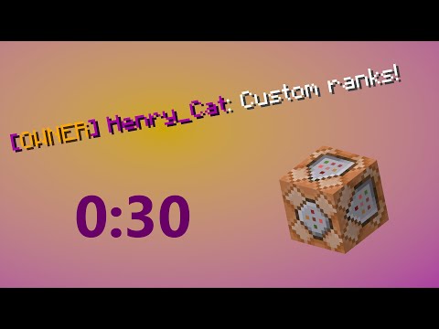 How to Make Custom Ranks in Minecraft in 30 Seconds - Command Blocks