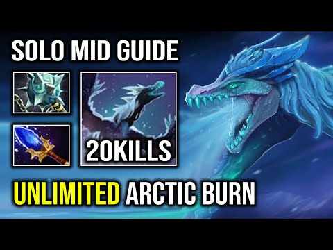 How to Solo Mid Winter Wyvern with Unlimited Arctic Burn Slow Max ATK Range Dota 2