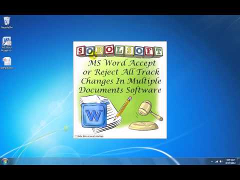 MS Word Accept or Reject All Track Changes In Multiple Documents Software
