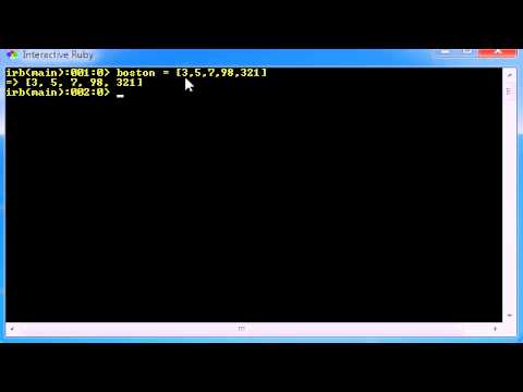 Ruby Programming Tutorial 27 Beginning Arrays