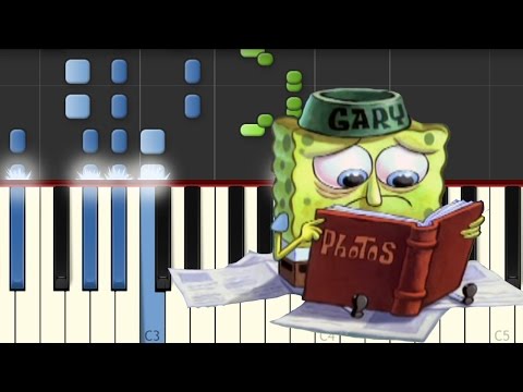 Gary Vuelve A Casa / Bob Esponja / Piano Tutorial / Notas Musicales Video