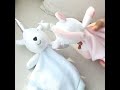 Adorable Blue Snuggle Blanket Baby Unicorn Stuffed Animal Blanket