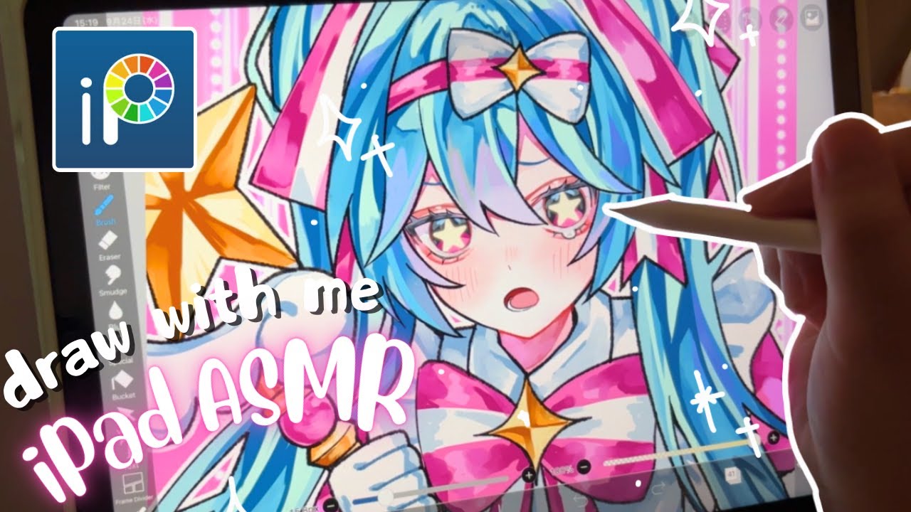 draw with me🌟🎀￤iPad  ASMR ￤digital art🎨 ￤ibis paint￤Retry Now