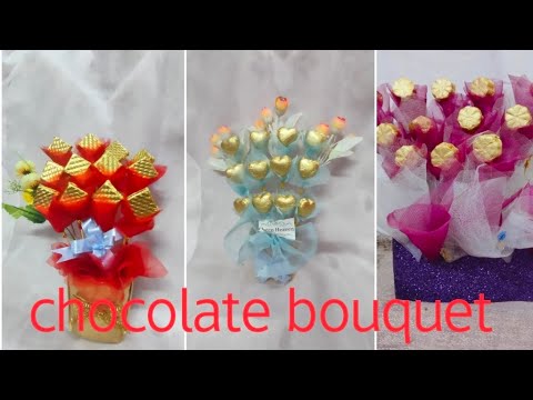 chocolate bouquet making with homemade chocolates #homemade #chocolatebouquet #tutorial #youtube