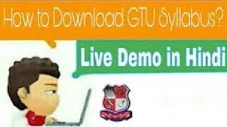 How to download GTU Syllabus | Hindi | Live Demo |