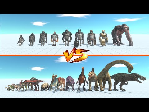 Dinosaurs vs Mutant Primates - Animal Revolt Battle Simulator