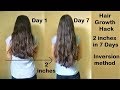 Hair Growth Hack 2 Inches Hair Growth In 1 Week With Inversion Method Get Long Hair