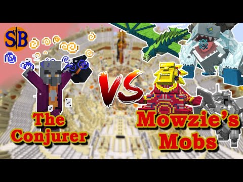 The Conjurer Illager vs Mowzie's Mobs | Minecraft Mob Battle