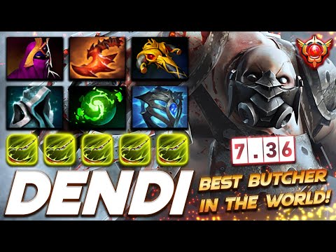 7.36 Dendi Pudge Best Butcher In The World - Dota 2 Pro Gameplay [Watch & Learn]