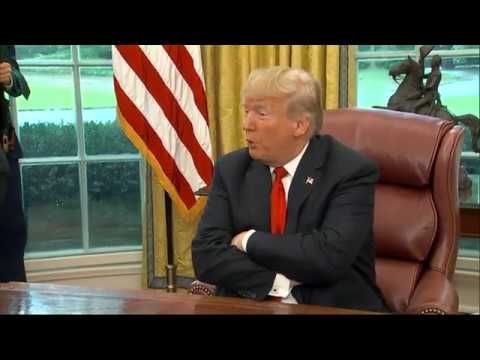 President Donald Trump says he's "open-minded" about stop-and-frisk policing. He made the comment as he met with rapper and producer Kanye West at the White House. (Oct. 11)