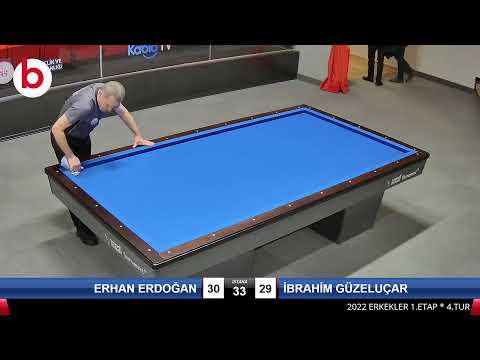 ERHAN ERDOĞAN & İBRAHİM GÜZELUÇAR Bilardo Maçı - 2022 ERKEKLER 1.ETAP-4.TUR