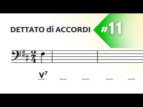 I, IV, V, V7, VI: Dettato di accordi (funzionale) - Livello facile n°11