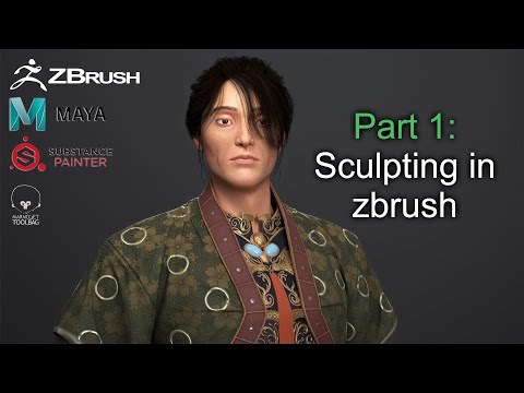 Part 0 3d character sculpting modeling texturing and hair using maya zbrush substance painter