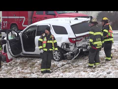 Kansas Highway Patrol Crash Scene and Wrecks on Icy Roads - 1/22/2020