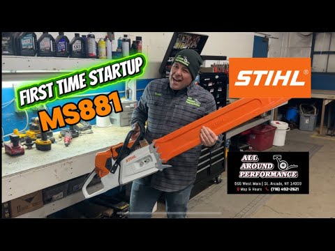 STIHL MS881 First time start up at our dealership.  ￼