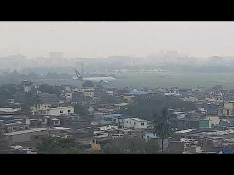 Mumbai airport view takeoff in lockdown