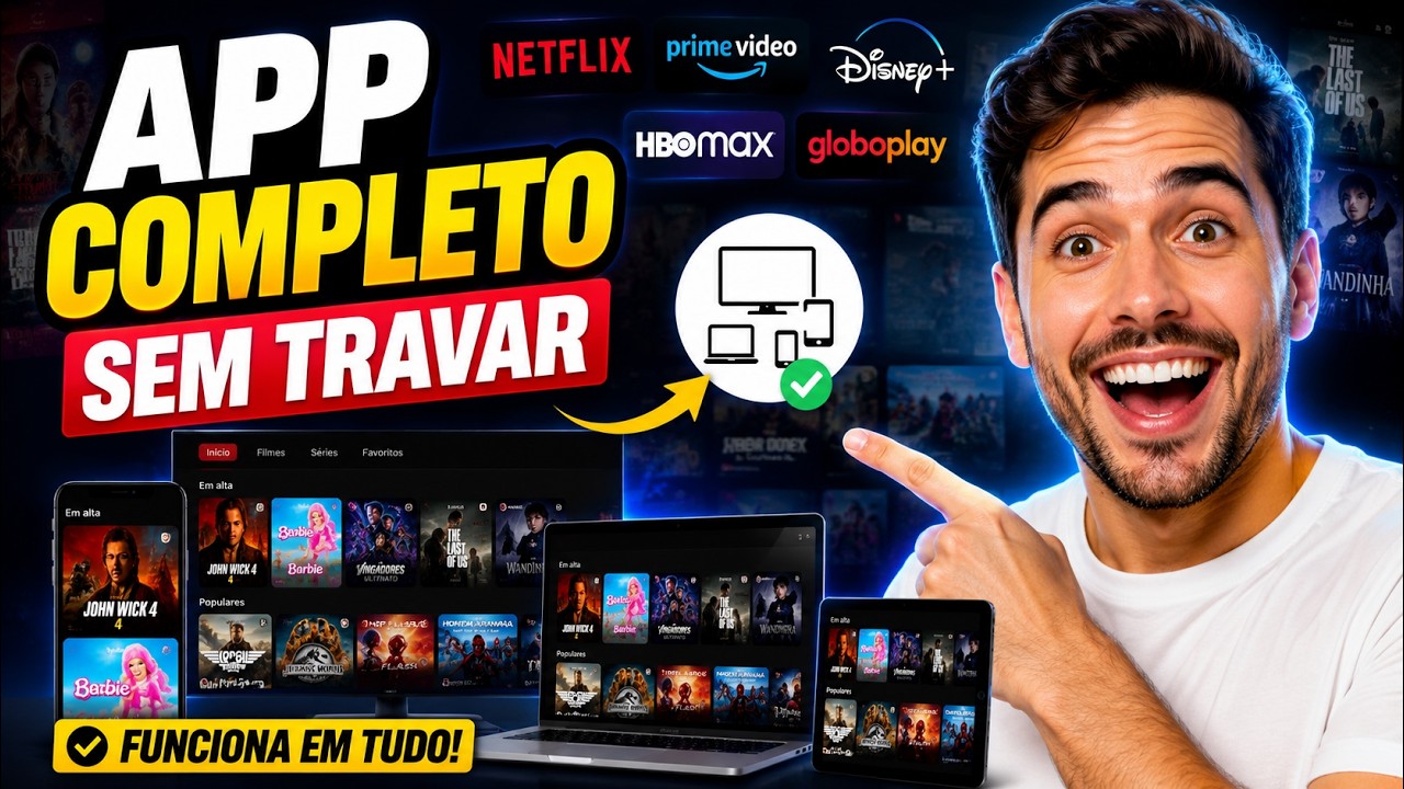 🎬 MELHOR APLICATIVO PARA ASSISTIR FILMES E SÉRIES EM 2026!