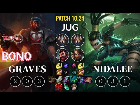 KT Bono Graves vs Nidalee Jungle - KR Patch 10.24