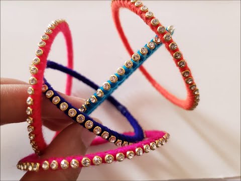 DIY || Latest Multi Colour Thread Bangles | Navratri Special | Art with HHS Video